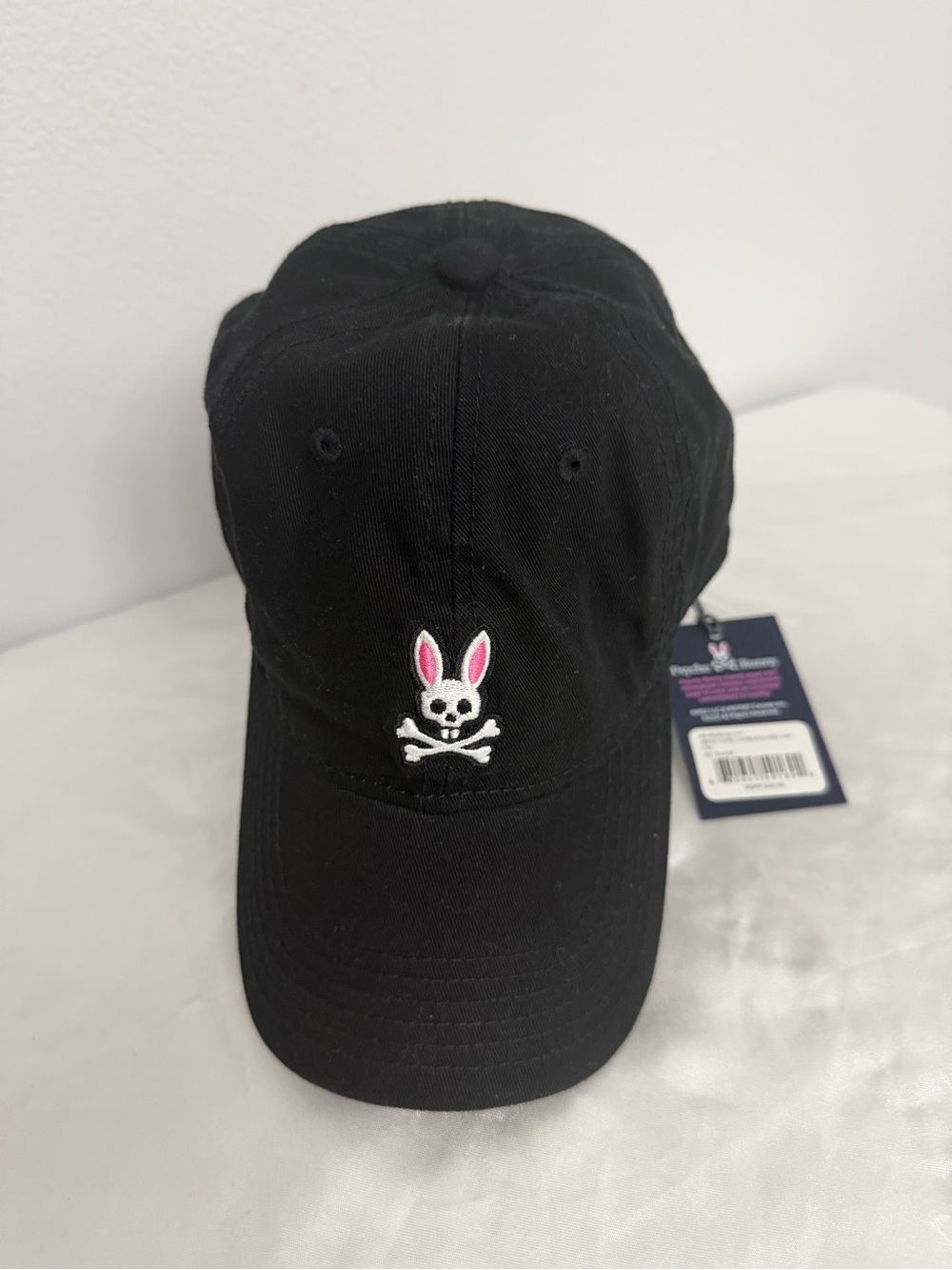 Psycho Bunny Black Embroidered Logo Cap